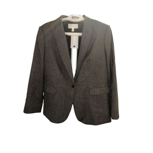 Hugo Boss Grey Wool Blend one Button Fitted Blazer Women's 14 - Picture 1 of 7